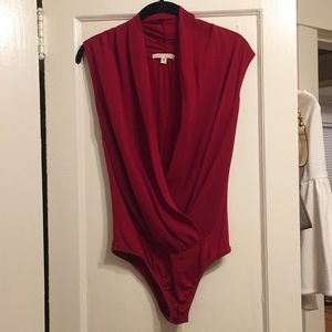Red Crossover Bodysuit